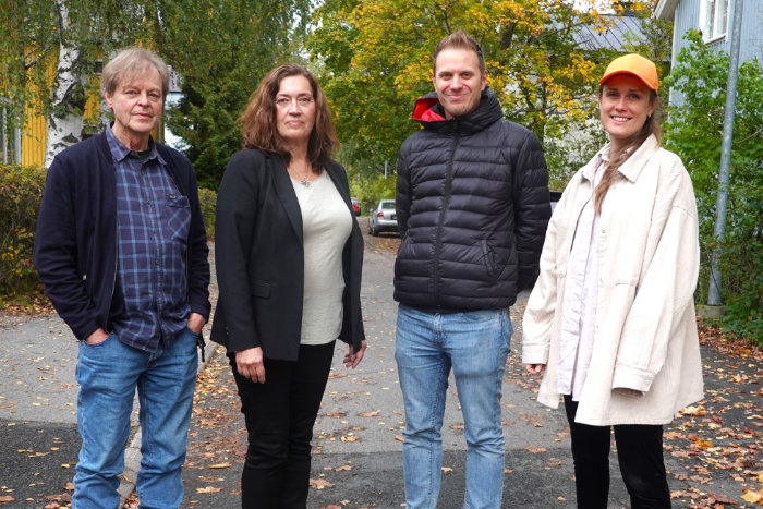 I bilden från vänster till höger: Claes Olsson, Ulrika Bengts, Tommi Seitajoki, Eva-Maria Koskinen. Foto: Claes Olsson
