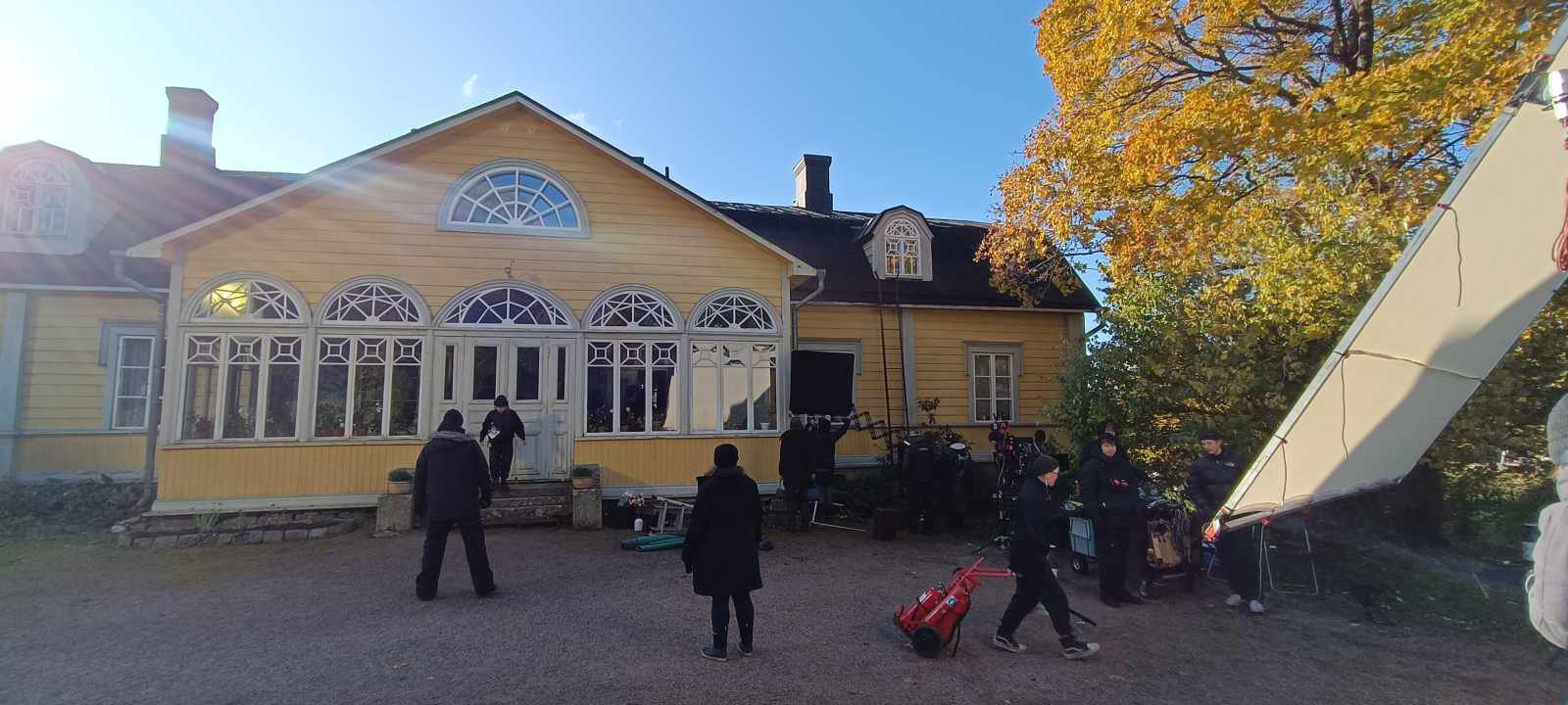 Filminspelning av Koka Björn på Jackarby gård. Foto: Helena Nymark.